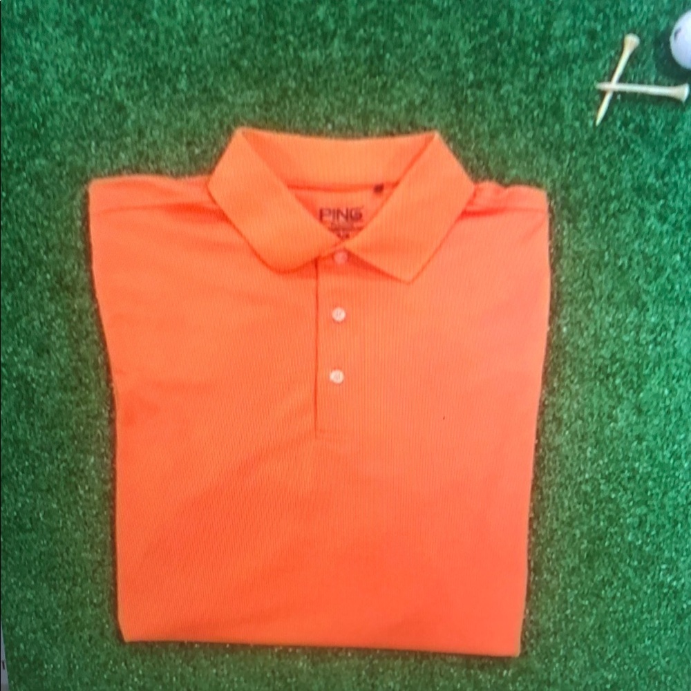 Mens Ping Performance short sleeve polo shirt.Size Medium